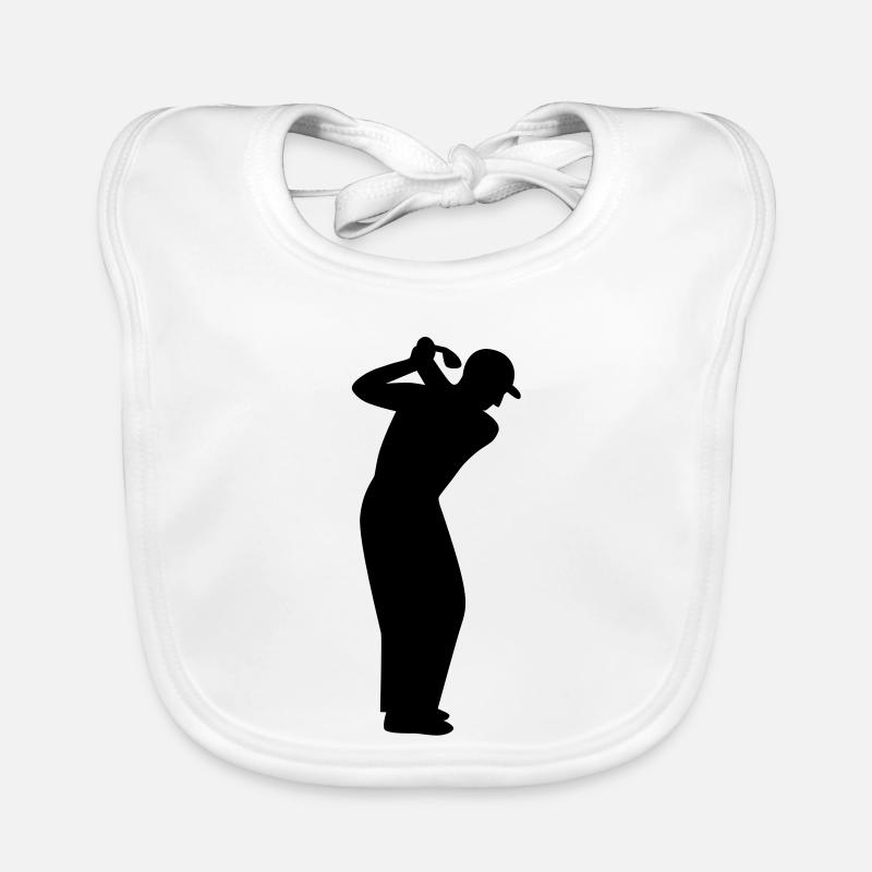 Golfer beim Abschlag Baby Bio-Lätzchen