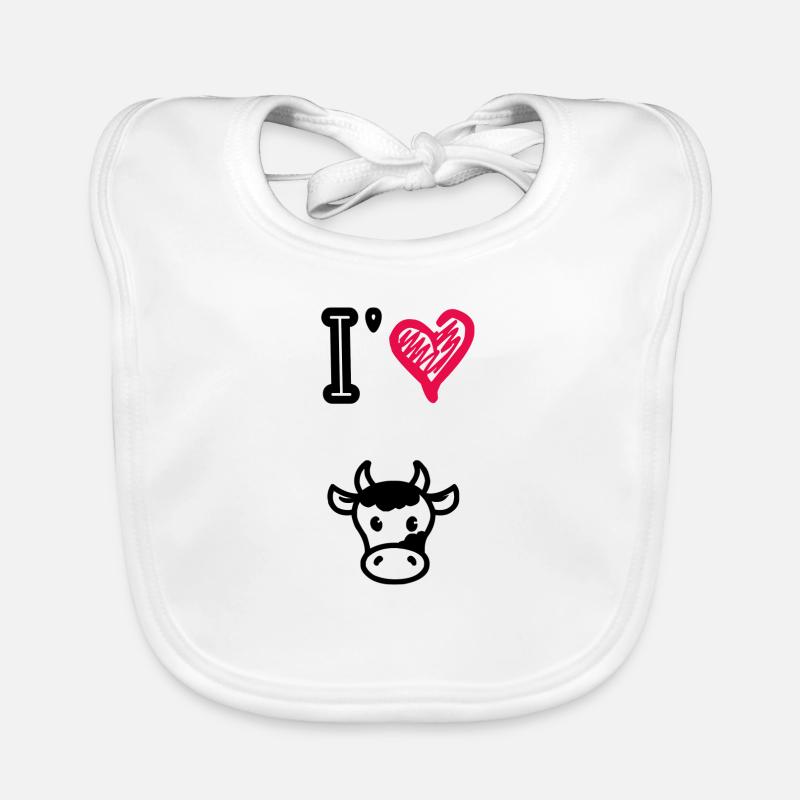 J’aime les vaches Bavoir bio Bébé