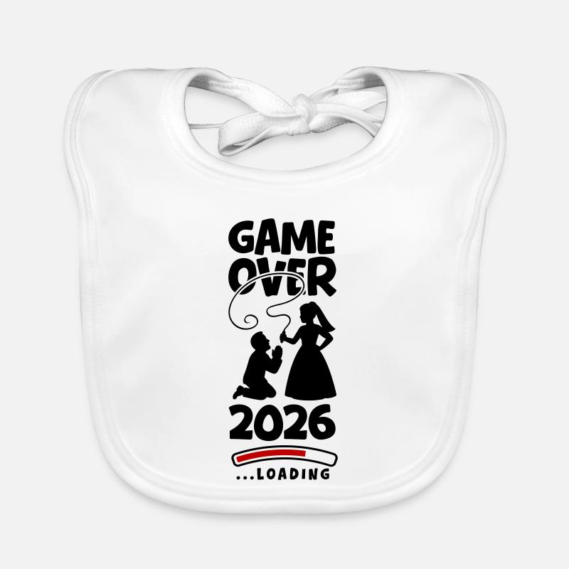 Wedding Game Over 2026 Organic Baby Bibs