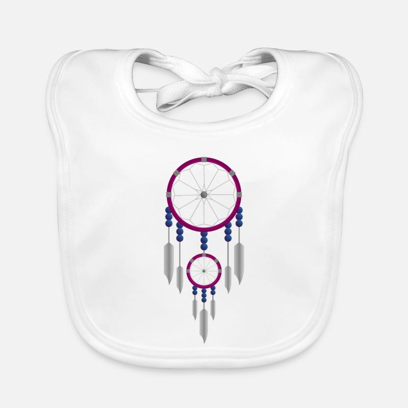 Attrape-rêves violet et bleu Bavoir bio Bébé