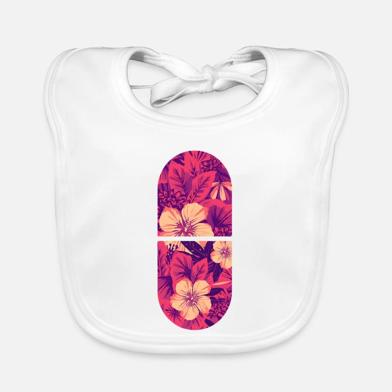 Flore tropicale de l’hibiscus néon Bavoir bio Bébé