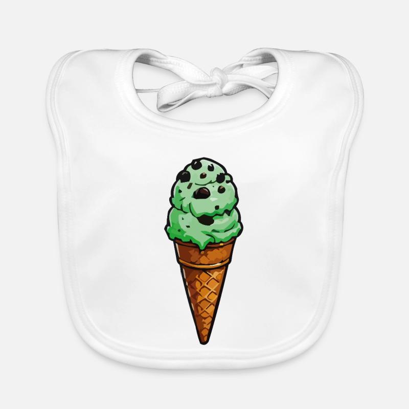Minz-Schoko Eis-Kegel Cartoon Organic Baby Bibs