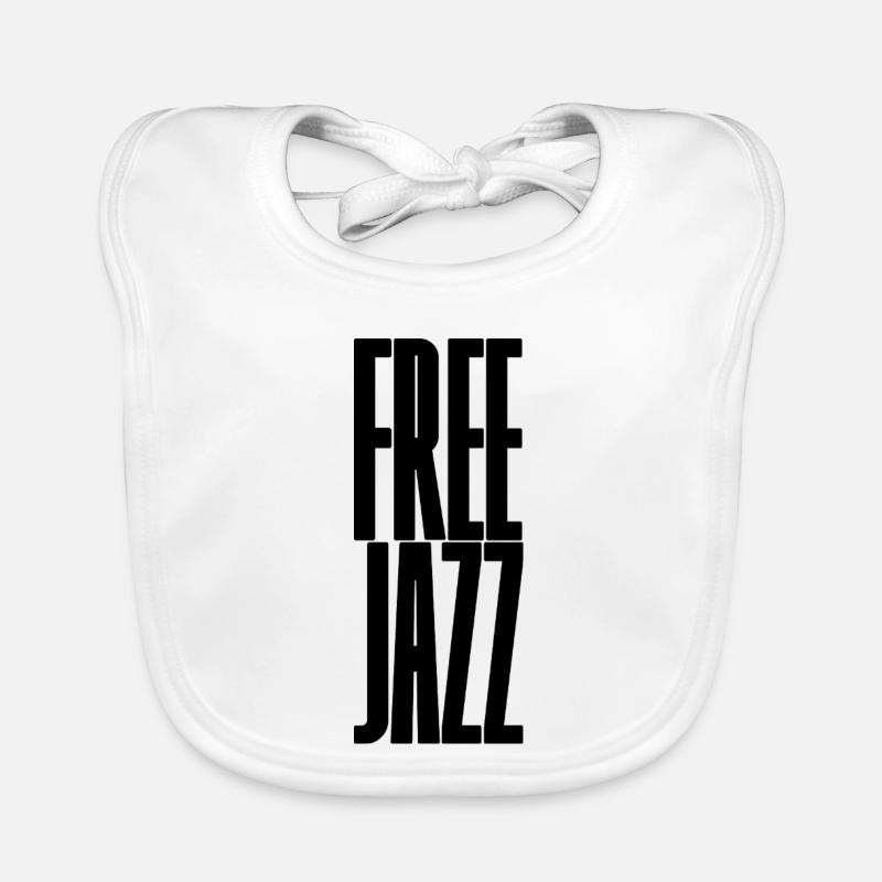 Conception typographique de musique jazz libre Bavoir bio Bébé