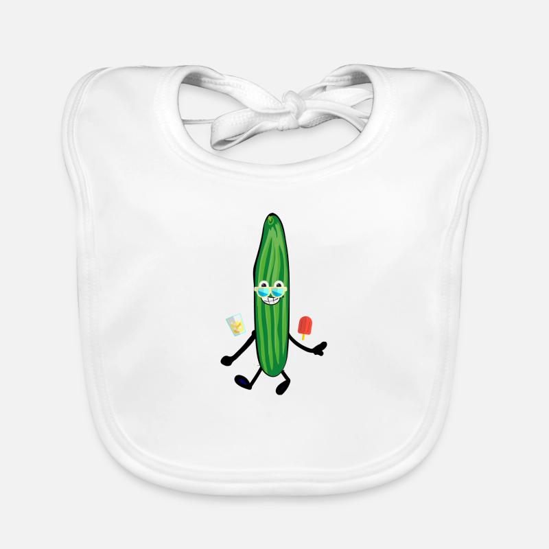 concombre heureux,concombre,comique,joyeux,vacances Bavoir bio Bébé