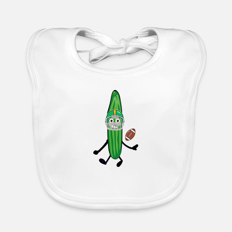 Concombre,Concombre de fête,football, Sport Bavoir bio Bébé