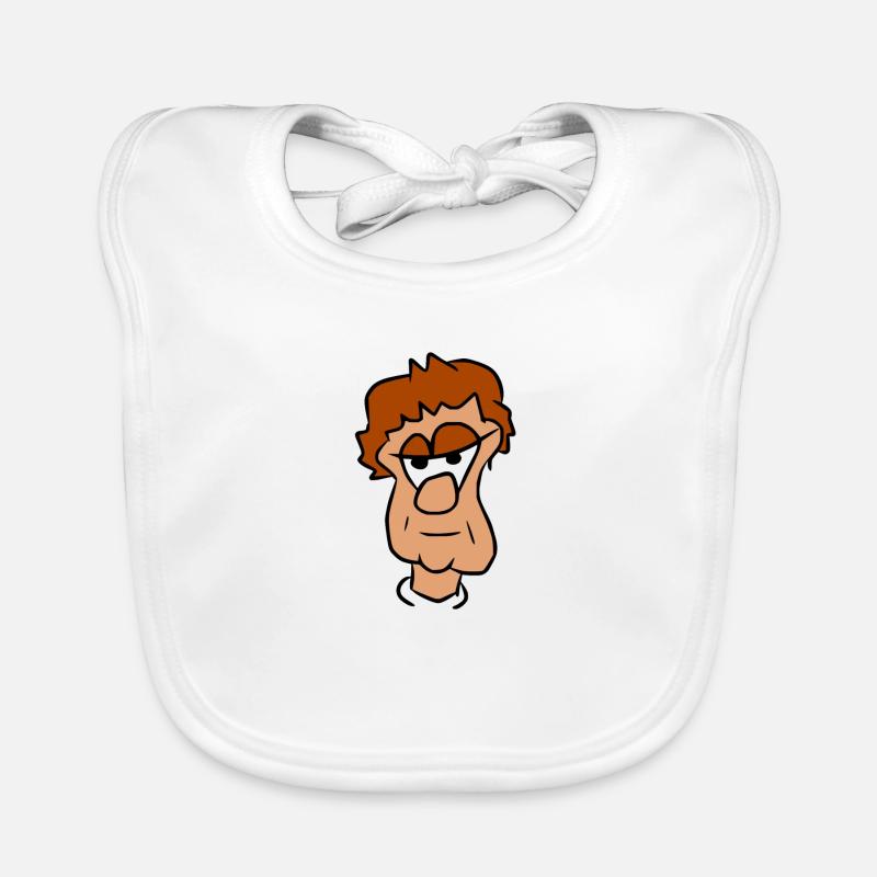 Comic Kopf Farbe Baby Bio-Lätzchen