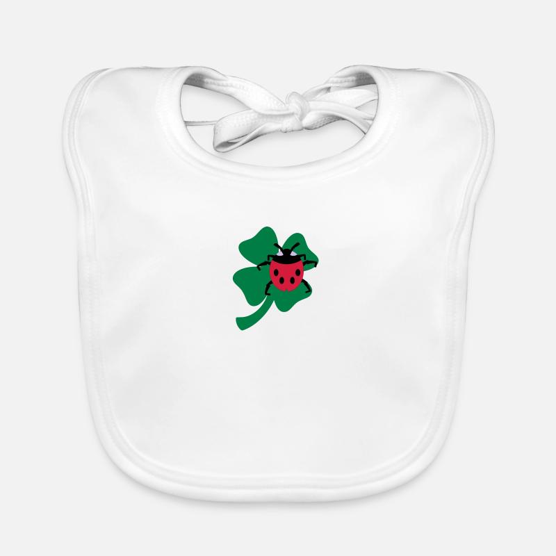 Lucky clover / four leaved clover (1c) Organic Baby Bibs
