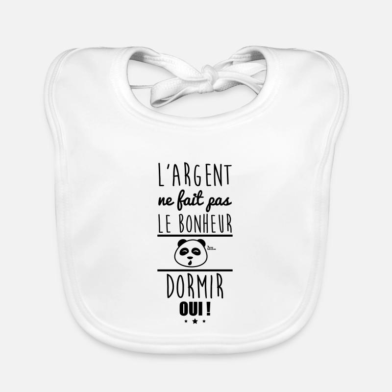 Argent Pas Bonheur Dormir, sieste, dodo Bavoir bio Bébé