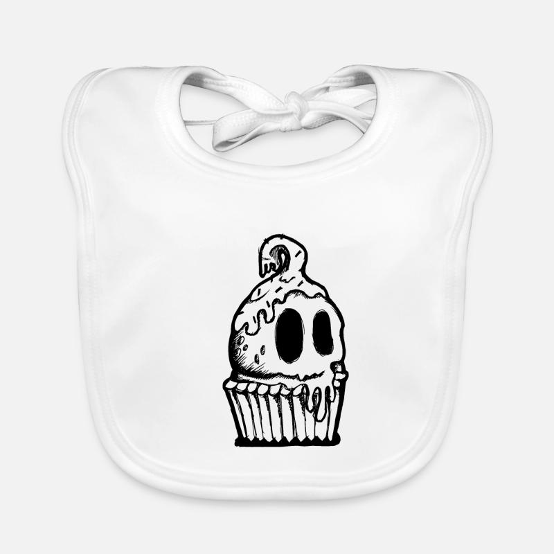 Muffin Halloween Creepy Organic Baby Bibs