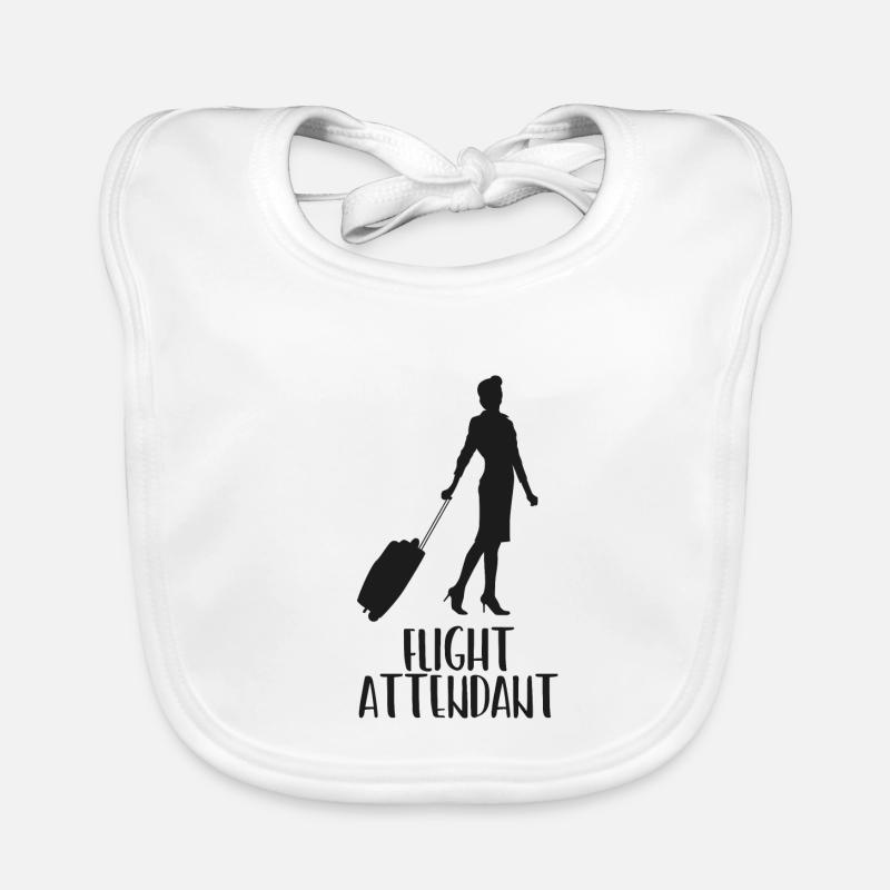 Stewardess Flight Attendant Steward Occupation Organic Baby Bibs