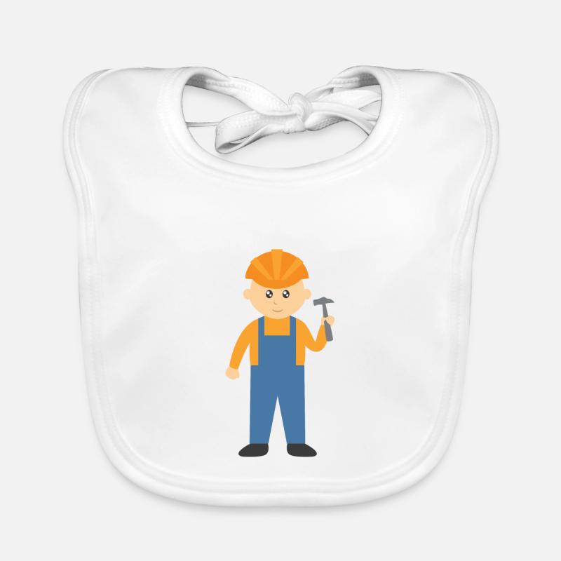 Bauarbeiter Baby Bio-Lätzchen