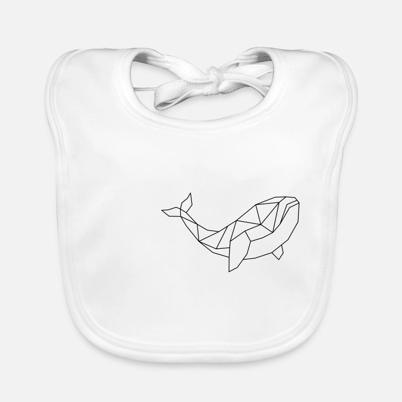 Whale Geometric Organic Baby Bibs