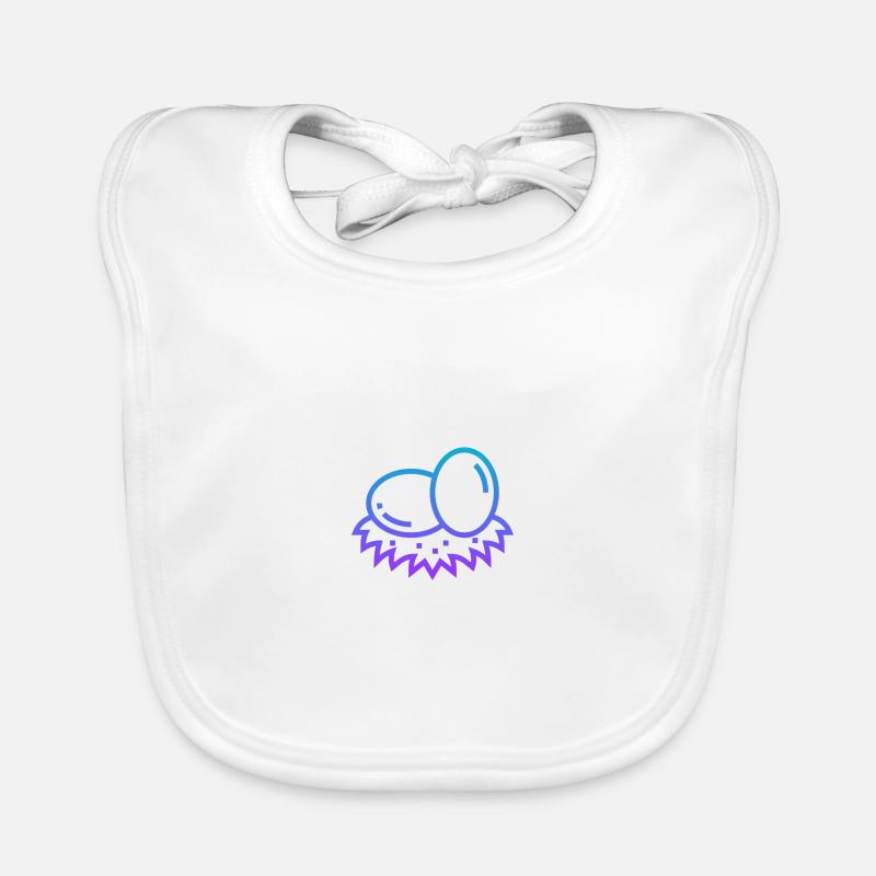 Idée cadeau chemise de beaux oeufs Bavoir bio Bébé