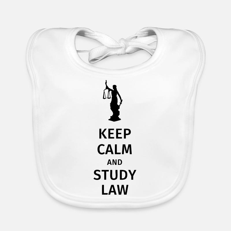 keep calm and study law Baby Bio-Lätzchen