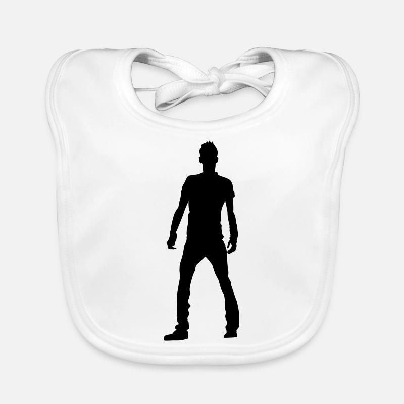 Man silhouette Silhouette vector design Bavoir bio Bébé
