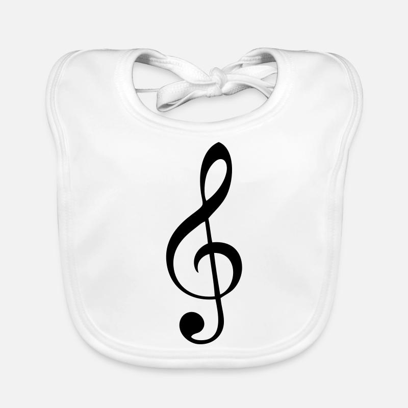 cle de sol note musique Bavoir bio Bébé