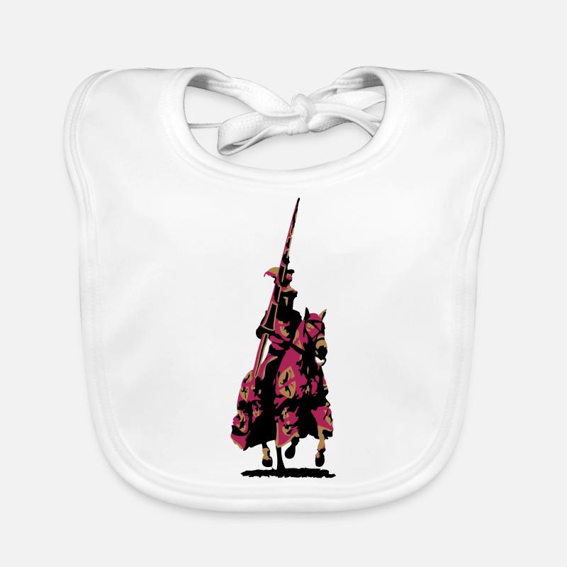 Knight with lance Organic Baby Bibs