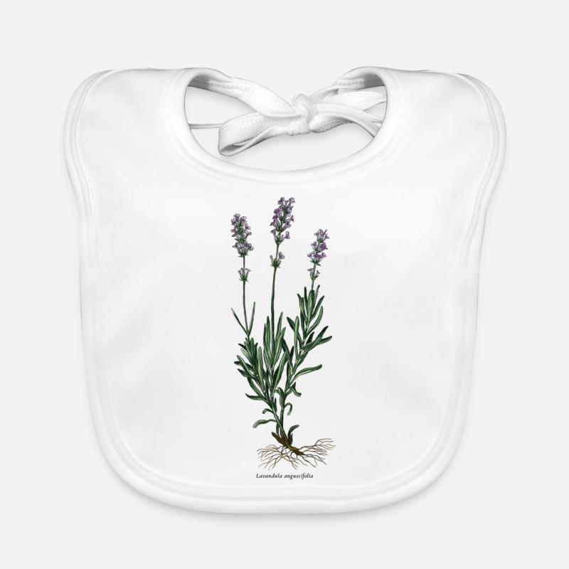 Lavendel - Baby Bio-Lätzchen - Weiß