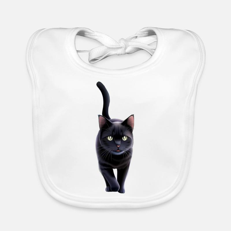 Die Schwarze Katze Baby Bio-Lätzchen