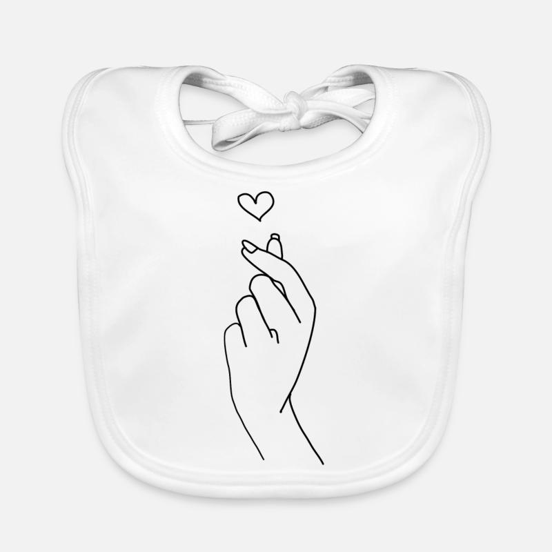 Hand seizes heart Organic Baby Bibs