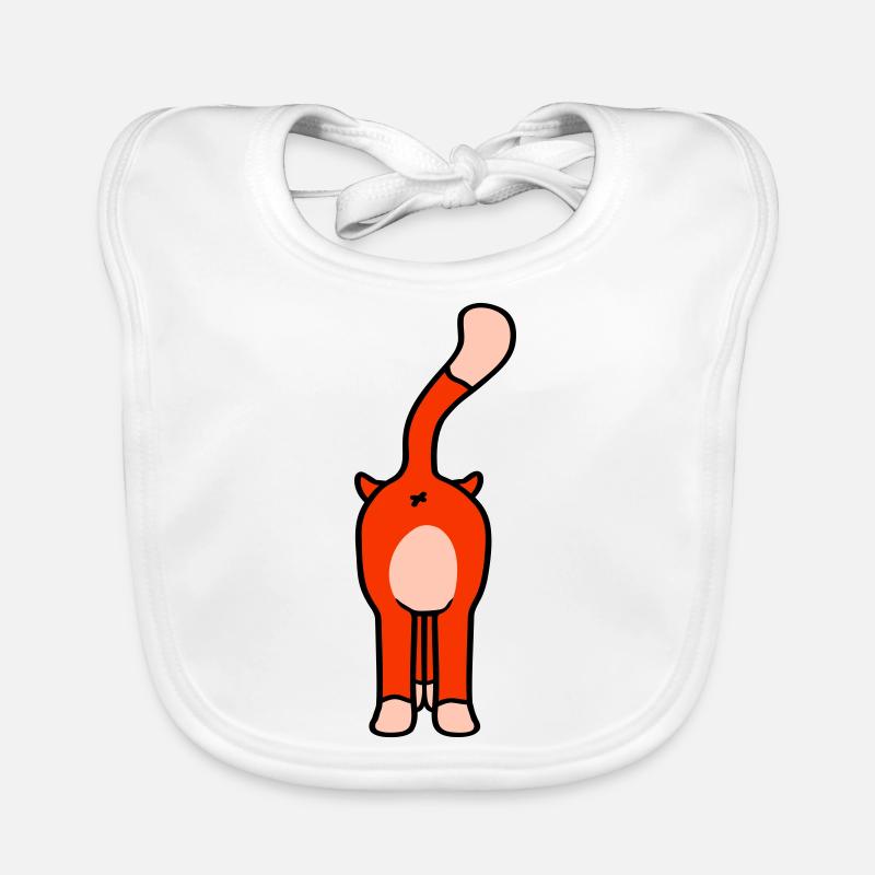 Standing Funny Cat From Behind Backside Ass Organic Baby Bibs