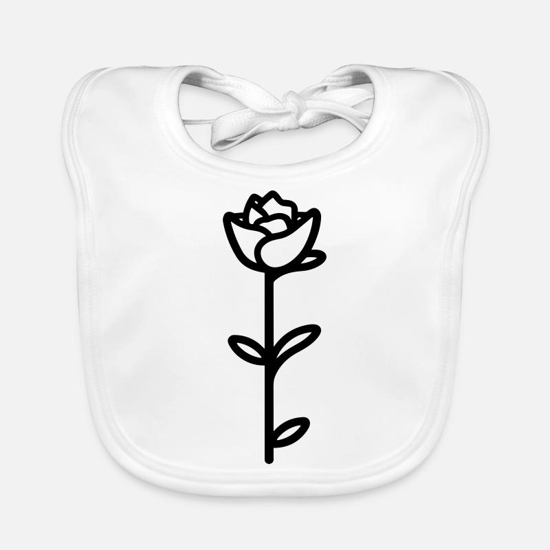 Fleur rose Bavoir bio Bébé