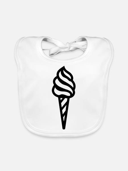 Glace - Organic Baby Bibs - white - Front