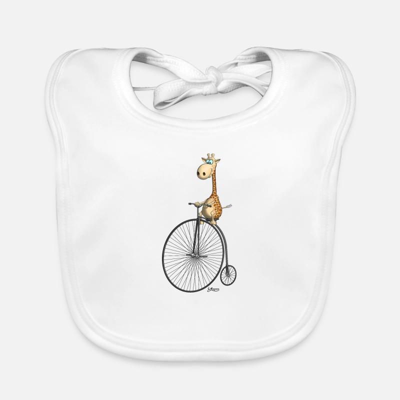 lustiges Hochrad mit Giraffe Baby Bio-Lätzchen