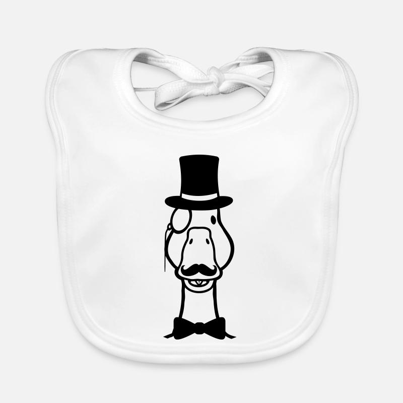 Cute Cylinders Comic Goose Organic Baby Bibs