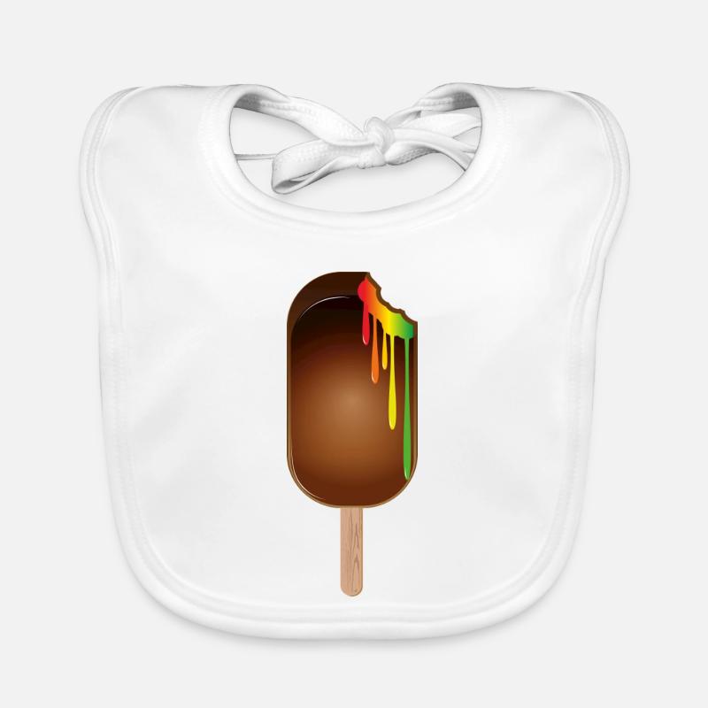 Chocolate popsicles with rainbow filling Organic Baby Bibs