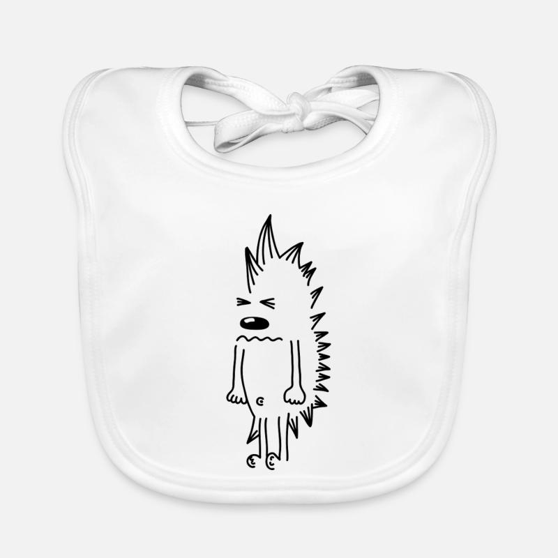 Grumpy Hedgehog – Kawaii Stinger Comic Organic Baby Bibs