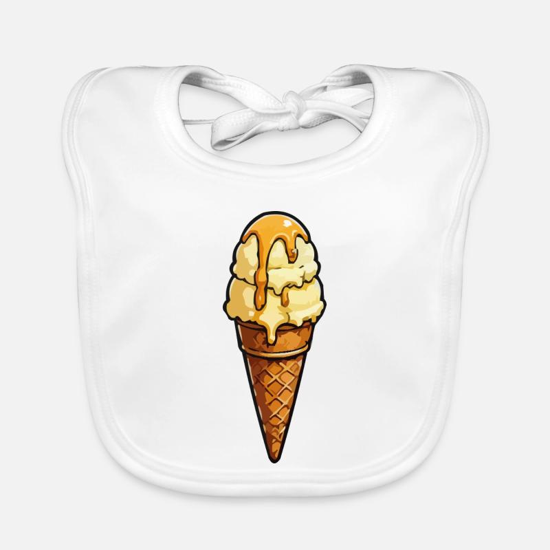 Karamelldrip EisKegel Baby Bio-Lätzchen