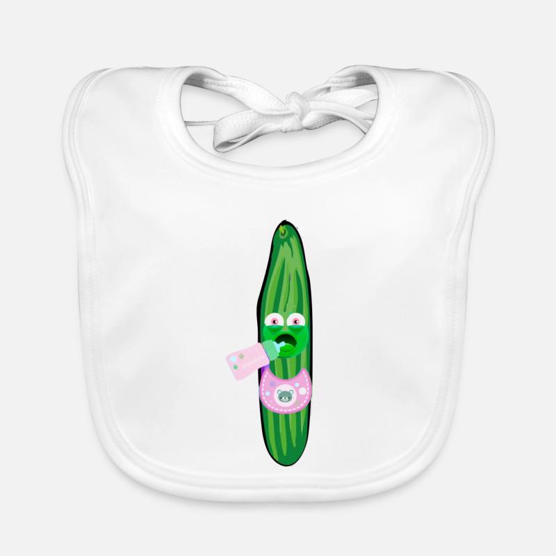 Moody cucumber, cucumbers, comic, cucumber, baby Organic Baby Bibs