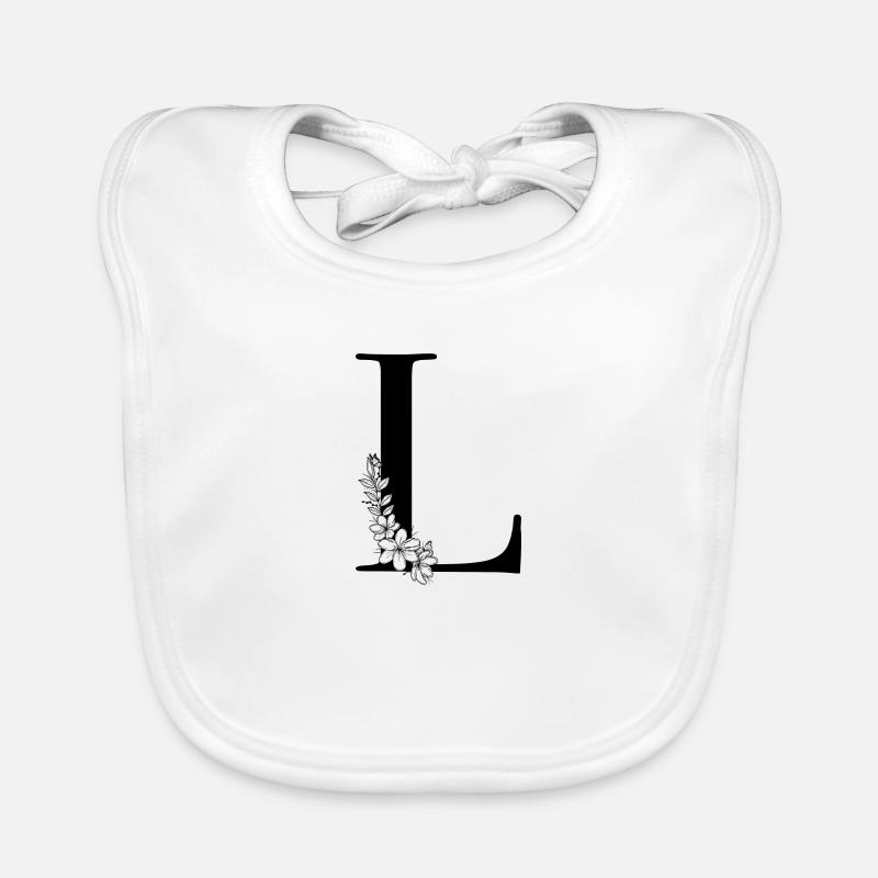 Letter L Organic Baby Bibs