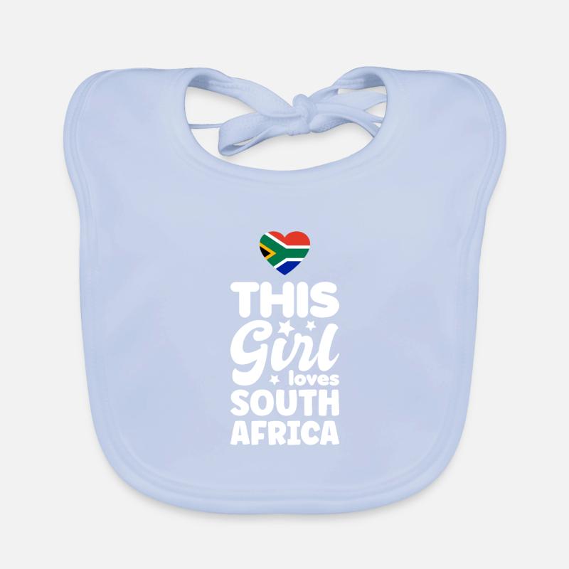 Drapeau de l’Afrique du Sud Drapeau sud-africain Bavoir bio Bébé