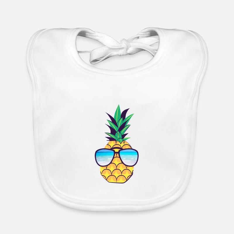 ananas avec verres Bavoir bio Bébé
