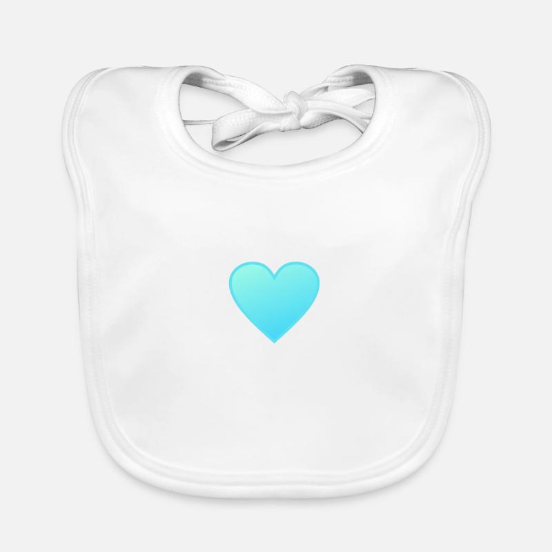 Coeur - lumière bleue Bavoir bio Bébé