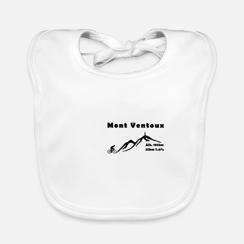 Mont Ventoux - Bavoir bio Bébé - blanc