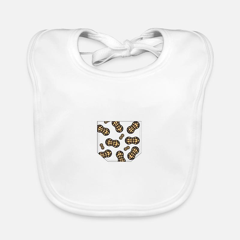 Brusttasche Erdnuss Geschenk Idee Baby Bio-Lätzchen