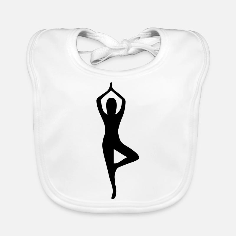 Yoga Silhouette Pose Bavoir bio Bébé