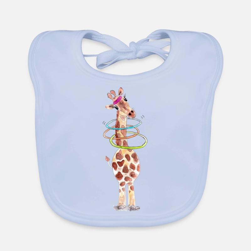 Hula giraffe Organic Baby Bibs