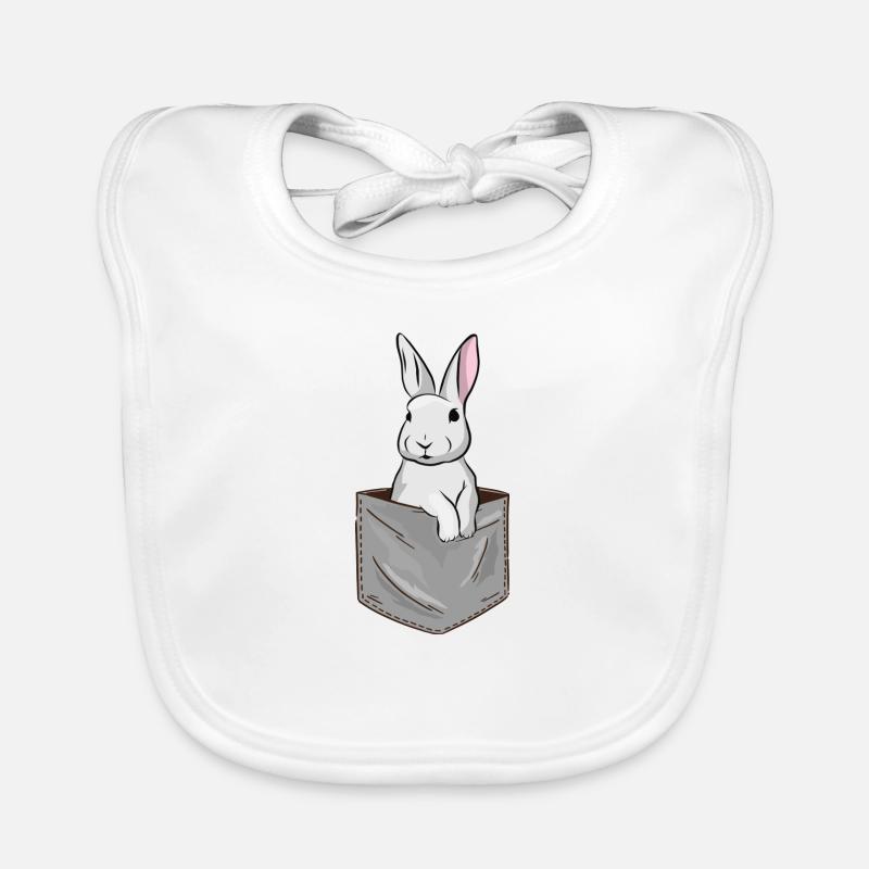 Rabbit Rabbit Easter Rabbit Mom Happy Easter Organic Baby Bibs