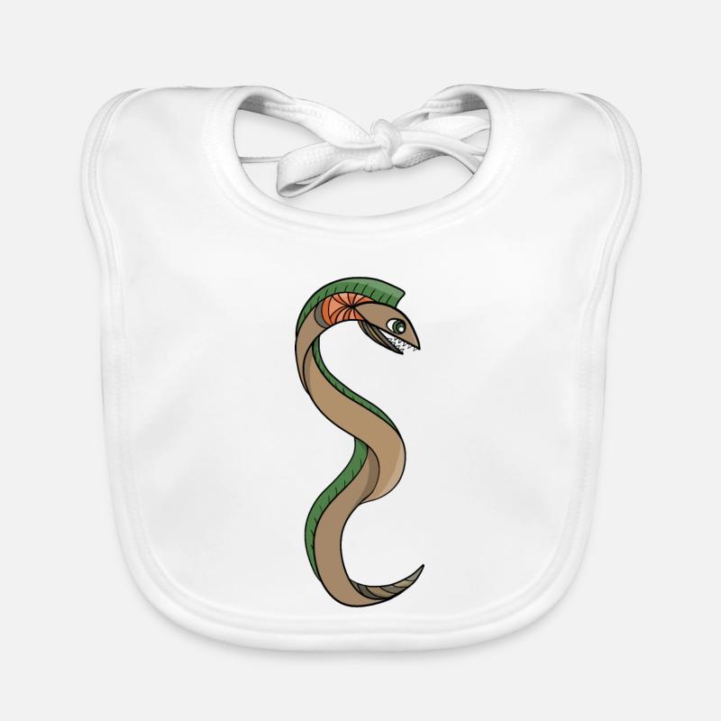 A Snake with sharp teeth Organic Baby Bibs