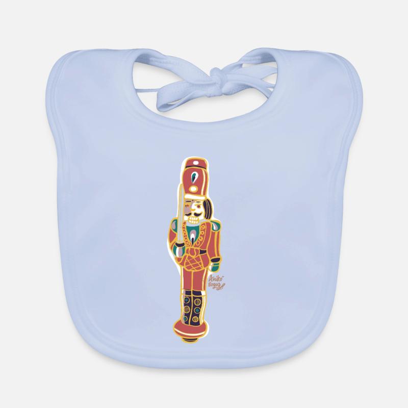 Colorful Nutcracker Deco Design Organic Baby Bibs