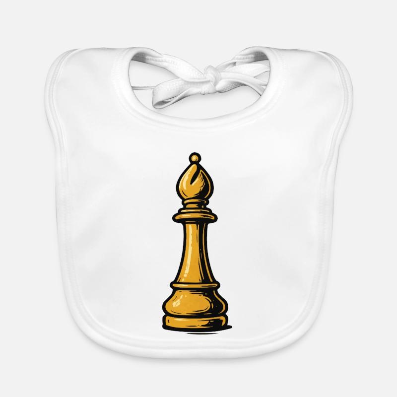 Icône d’échecs de l’évêque d’or Bavoir bio Bébé