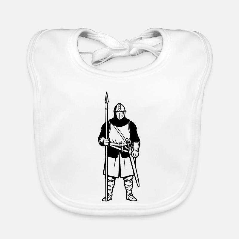 Ritter mit Lanze Baby Bio-Lätzchen