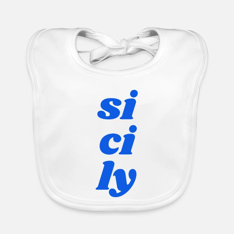 si ci ly - Bavoir bio Bébé - blanc
