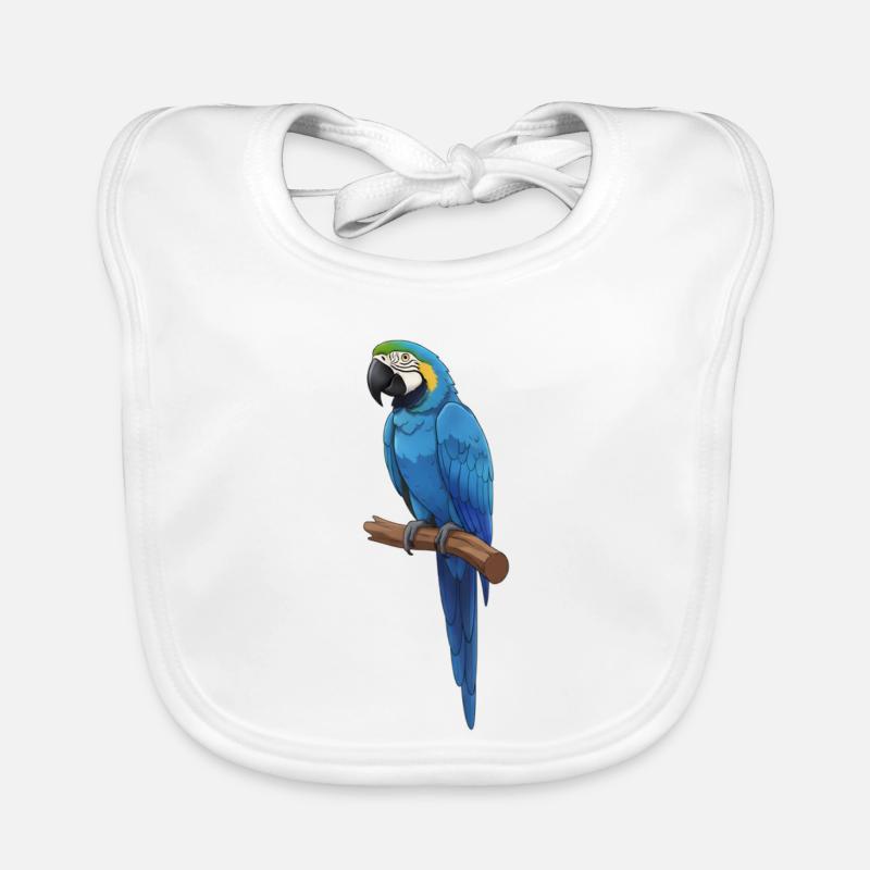 Blauer Ara Baby Bio-Lätzchen