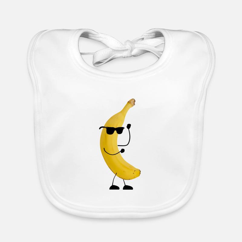 banana with face Organic Baby Bibs