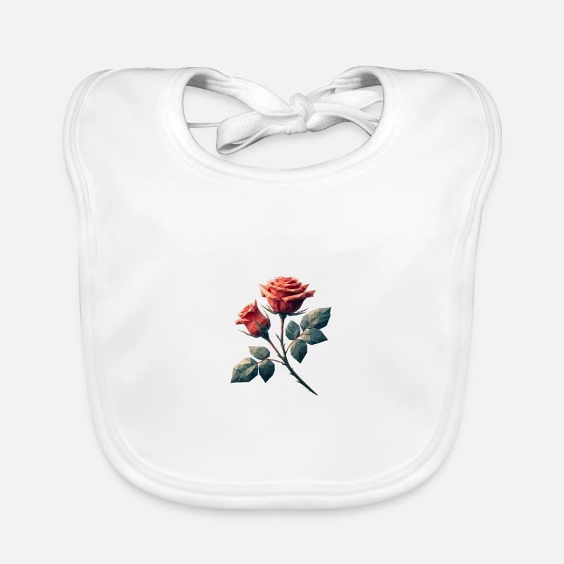 Rose Polygon Organic Baby Bibs